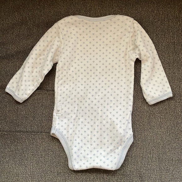Burt’s Bees Long Sleeve Bee Print Onesie Size 3-6 Months - Picture 2 of 5